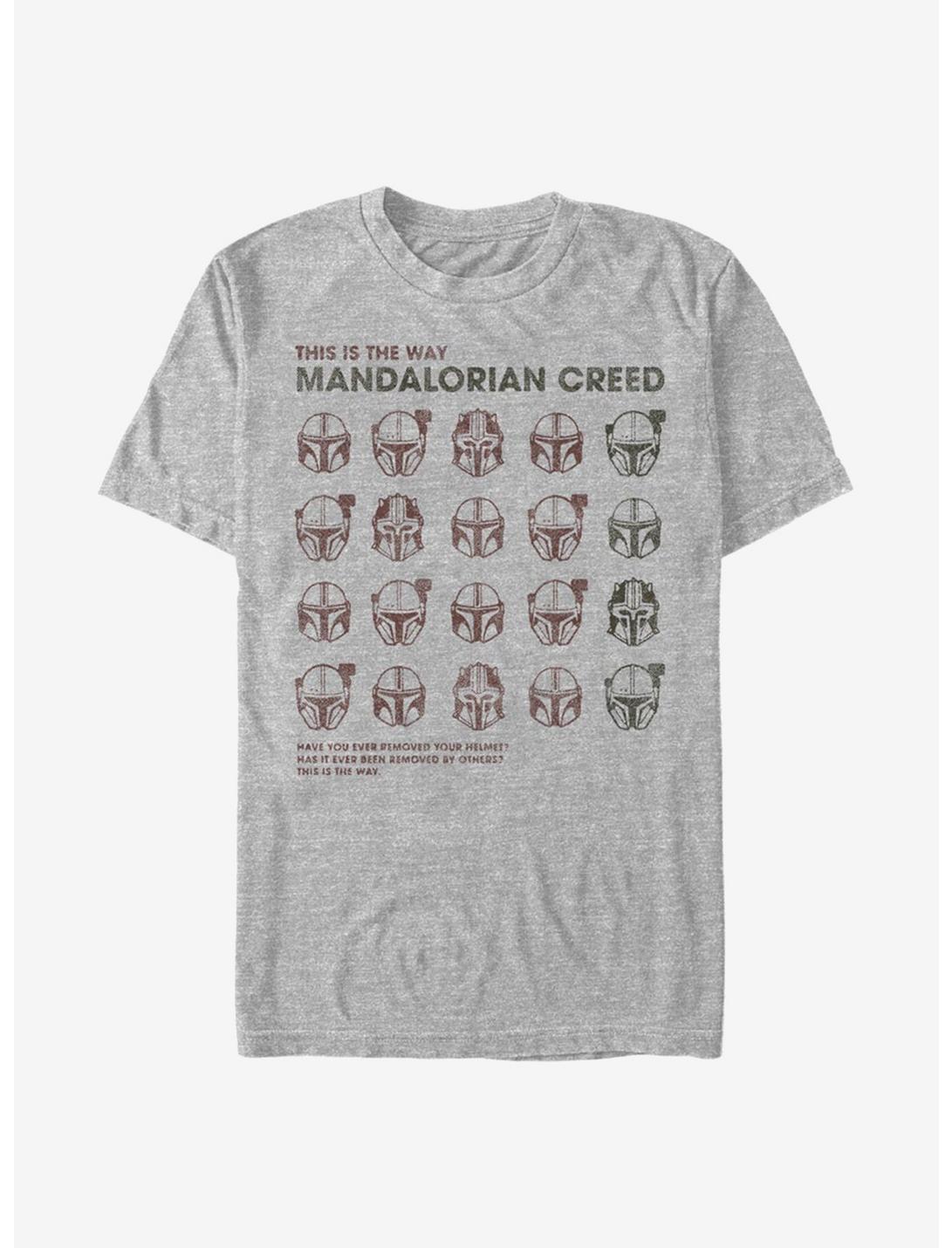 Star Wars The Mandalorian Helmet Grid T-Shirt, ATH HTR, hi-res