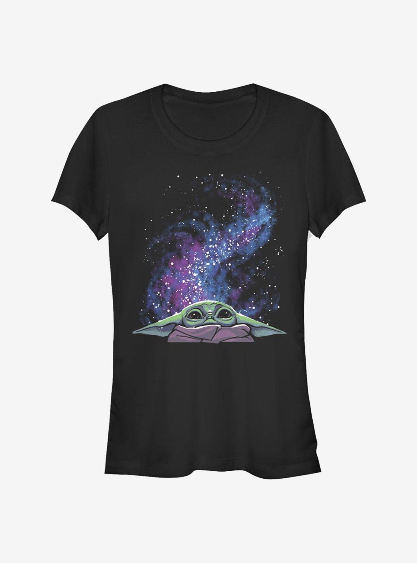 Star Wars The Mandalorian The Child Galaxy Peek Girls T-Shirt, BLACK, hi-res