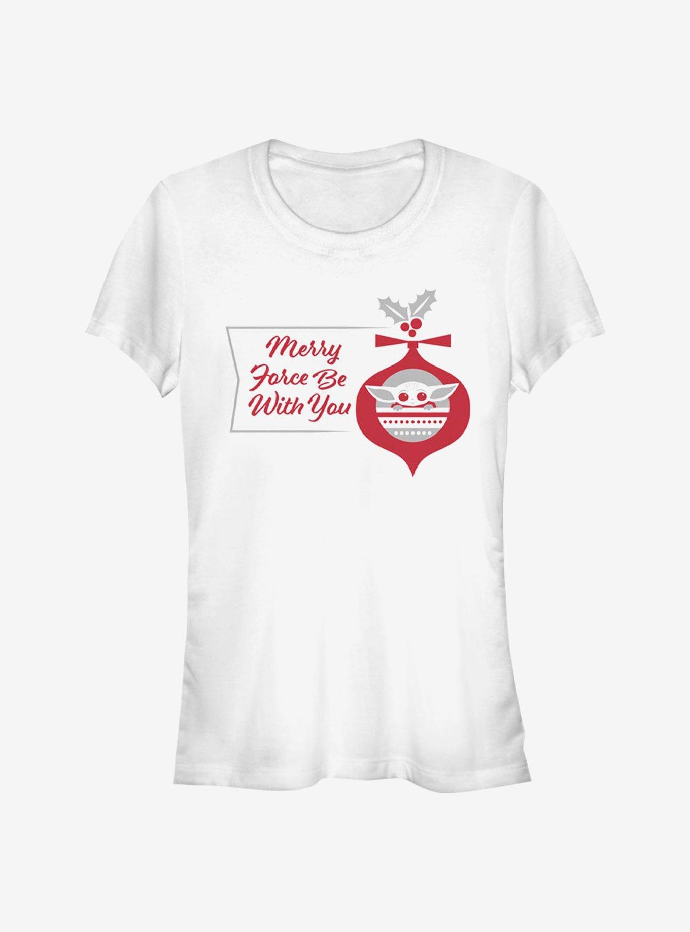 Star Wars The Mandalorian The Child Merry Force Girls T-Shirt, WHITE, hi-res