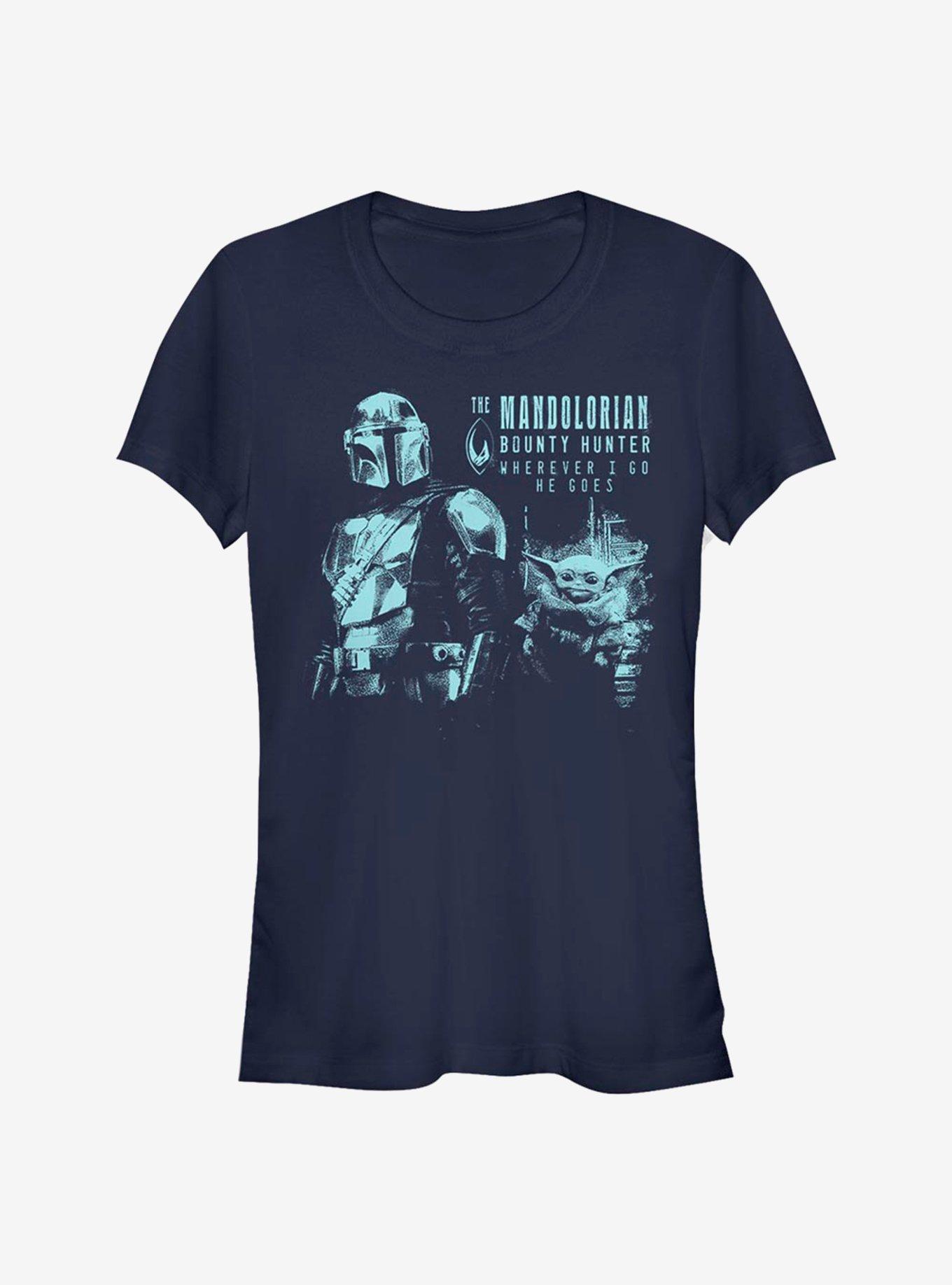 Star Wars The Mandalorian The Child Wherever I Go Girls T-Shirt, NAVY, hi-res