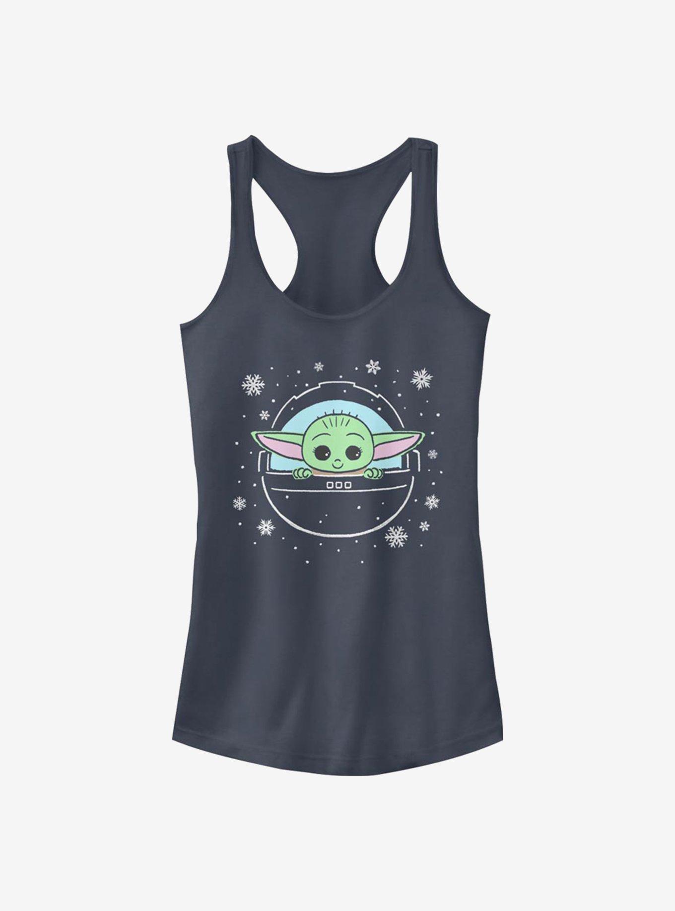 Star Wars The Mandalorian The Child Loves The Snow Girls Tank, INDIGO, hi-res