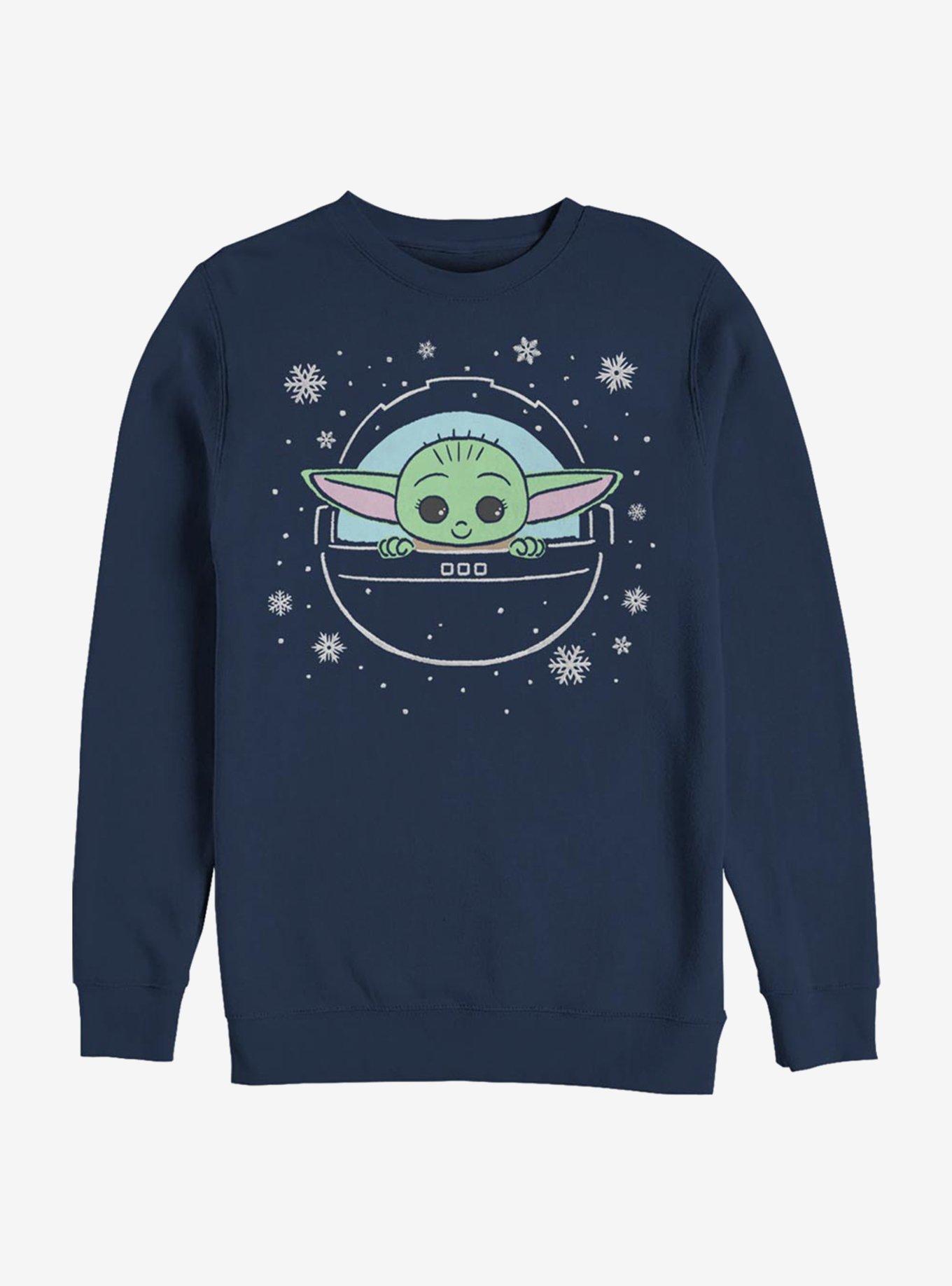 Star Wars The Mandalorian The Child Loves The Snow Crew Sweatshirt, , hi-res