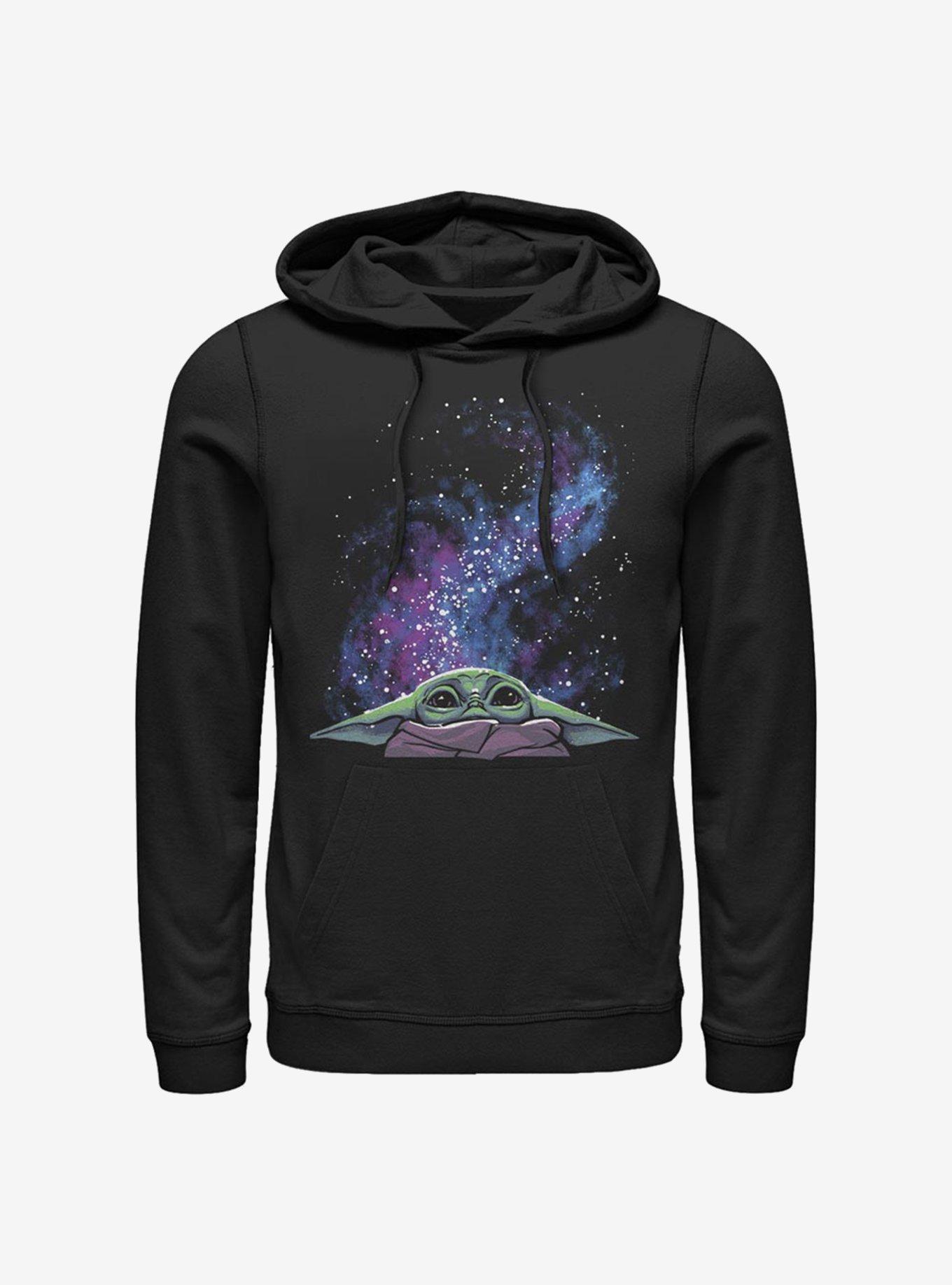 Star Wars The Mandalorian The Child Galaxy Peek Hoodie, BLACK, hi-res