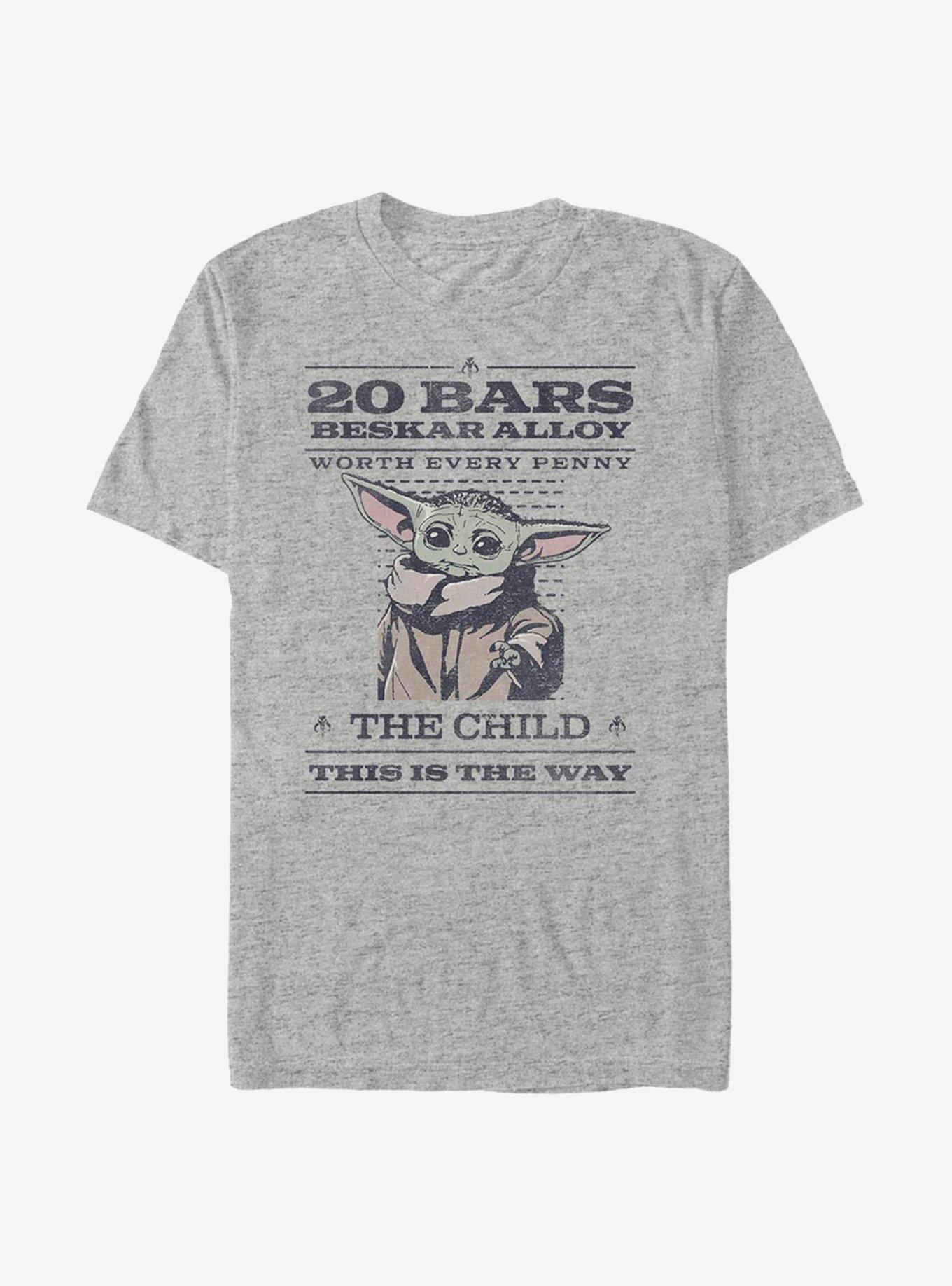 Star Wars The Mandalorian The Child Wanted Poster T-Shirt, ATH HTR, hi-res