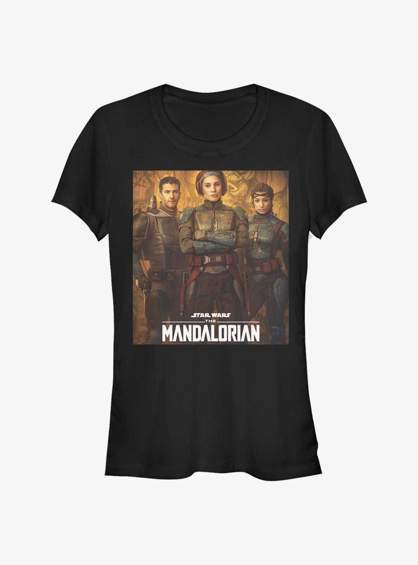 Star Wars The Mandalorian Blue Mandalorian Poster Girls T-Shirt, , hi-res