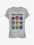 Star Wars The Mandalorian Bountiful Helmets Girls T-Shirt, ATH HTR, hi-res