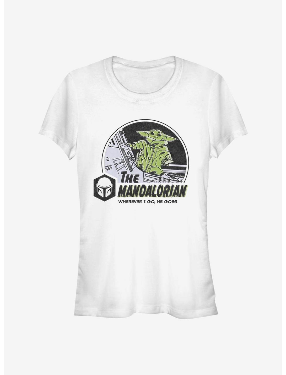 Star Wars The Mandalorian The Child In Space Girls T-Shirt, WHITE, hi-res