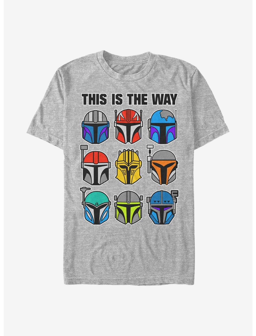 Star Wars The Mandalorian Bountiful Helmets T-Shirt, ATH HTR, hi-res