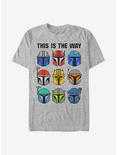 Star Wars The Mandalorian Bountiful Helmets T-Shirt, ATH HTR, hi-res