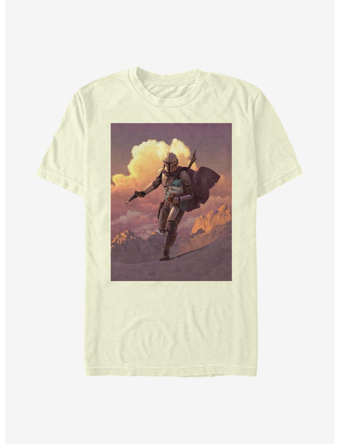 Star Wars The Mandalorian Mando Desert Poster T-Shirt, NATURAL, hi-res