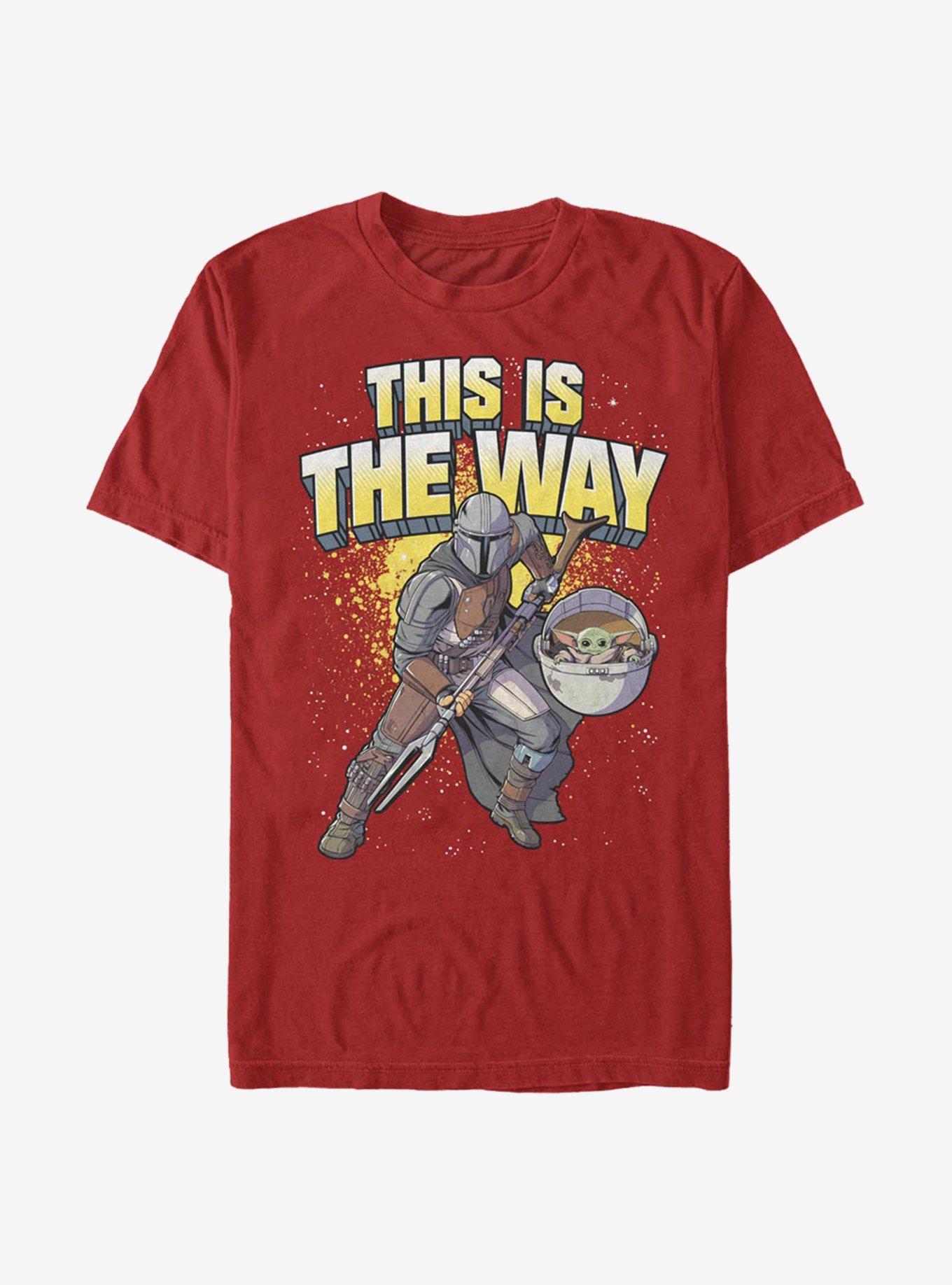 Star Wars The Mandalorian Mando Way Splatter T-Shirt, RED, hi-res