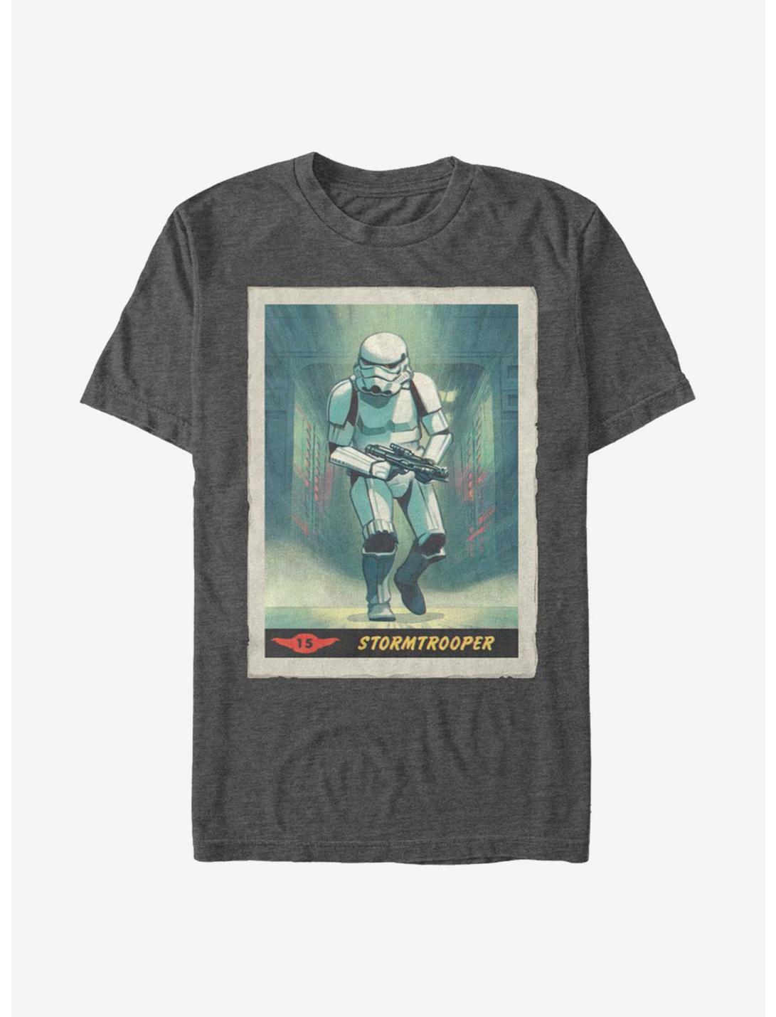 Star Wars The Mandalorian Stormtrooper Running Poster T-Shirt, CHAR HTR, hi-res