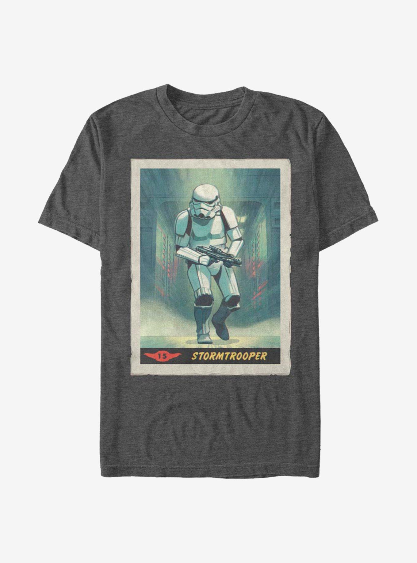 Star Wars The Mandalorian Stormtrooper Running Poster T-Shirt, CHAR HTR, hi-res