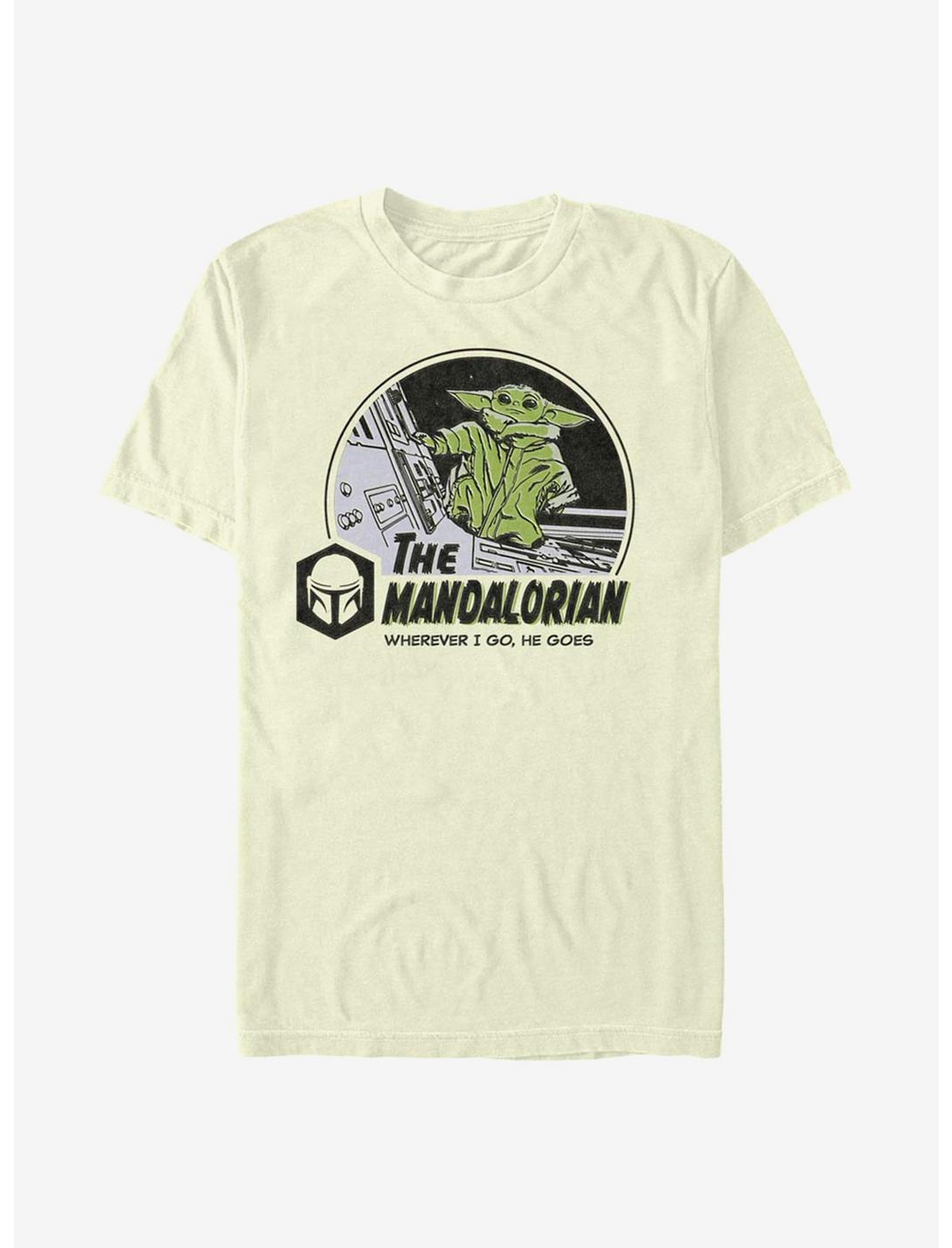 Star Wars The Mandalorian The Child In Space T-Shirt, NATURAL, hi-res