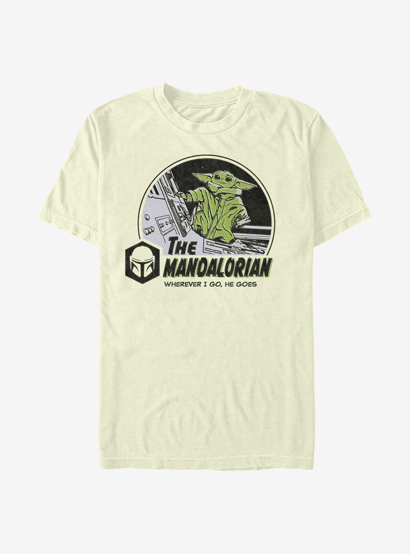 Star Wars The Mandalorian The Child In Space T-Shirt, NATURAL, hi-res
