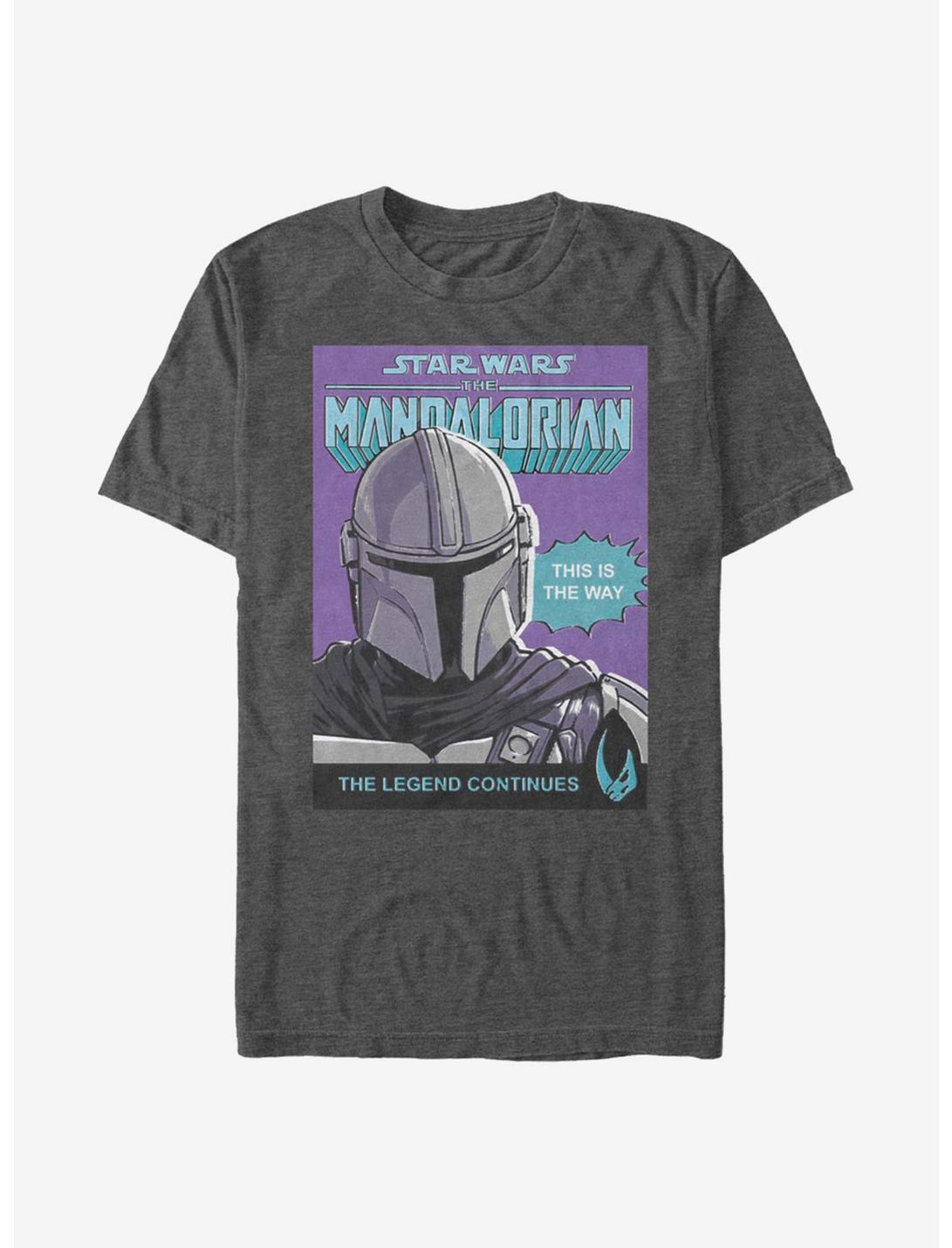 Star Wars The Mandalorian This Is The Way Poster T-Shirt, CHAR HTR, hi-res