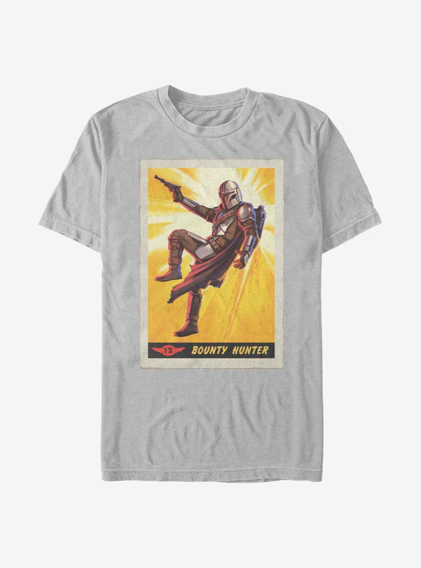 Star Wars The Mandalorian Mando Shooting Pose Poster T-Shirt, SILVER, hi-res