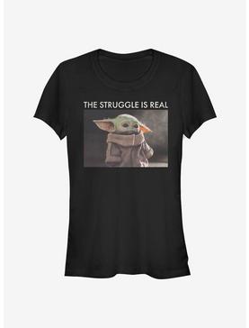 Star Wars The Mandalorian The Child The Struggle Meme Girls T-Shirt, , hi-res