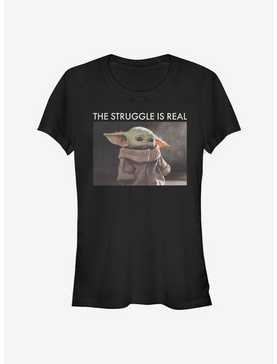 Star Wars The Mandalorian The Child The Struggle Meme Girls T-Shirt, , hi-res