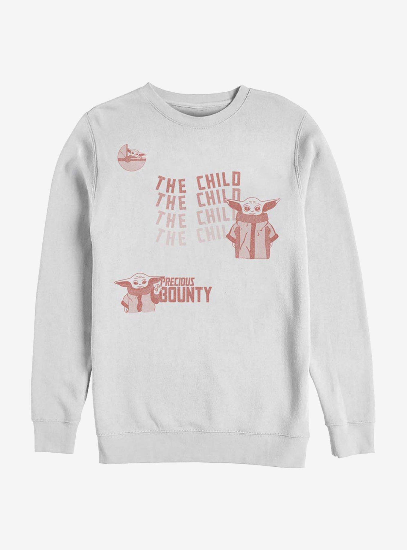 Star Wars The Mandalorian The Child Playful Crew Sweatshirt, WHITE, hi-res