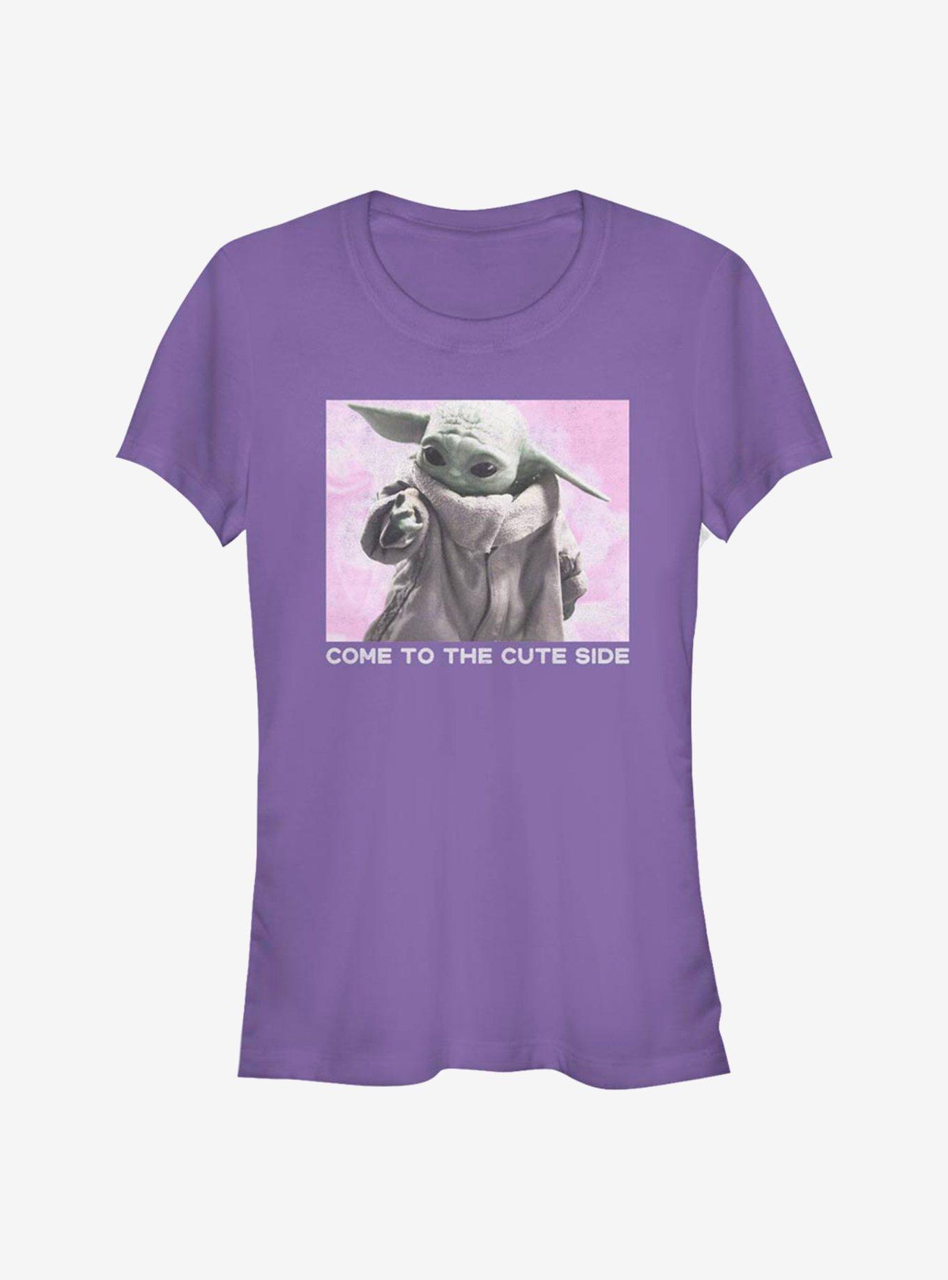 Star Wars The Mandalorian Cute Side The Child Photo Girls T-Shirt, PURPLE, hi-res