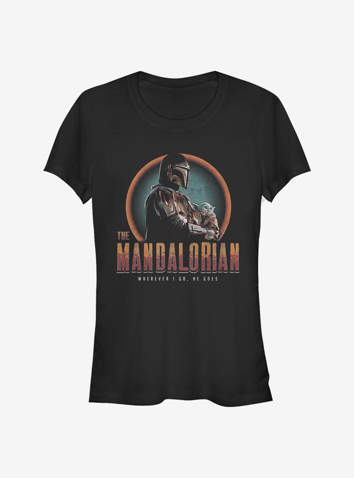Star Wars The Mandalorian Serious Mando Girls T-Shirt, BLACK, hi-res