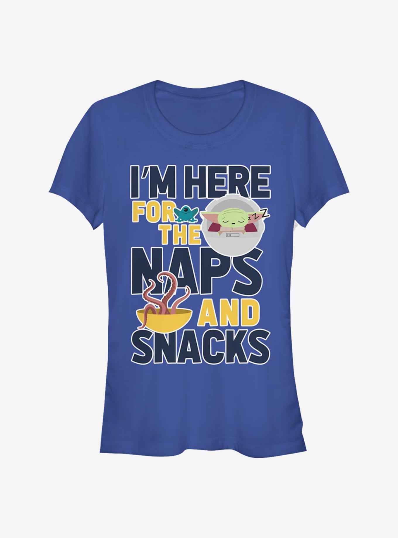 Star Wars The Mandalorian The Child Naps And Snacks Girls T-Shirt, ROYAL, hi-res