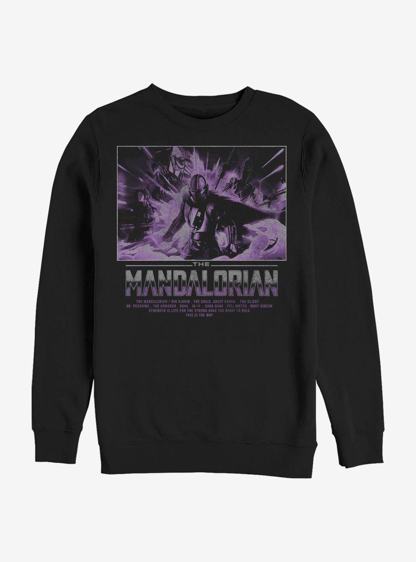 Star Wars The Mandalorian Into The Light Crew Sweatshirt, BLACK, hi-res