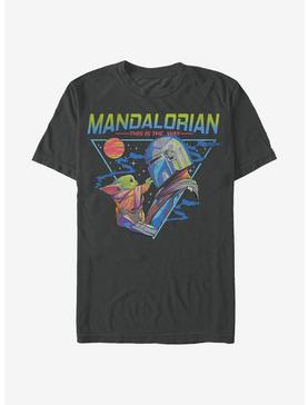 Star Wars The Mandalorian Mando And The Child Triangle T-Shirt, CHARCOAL, hi-res