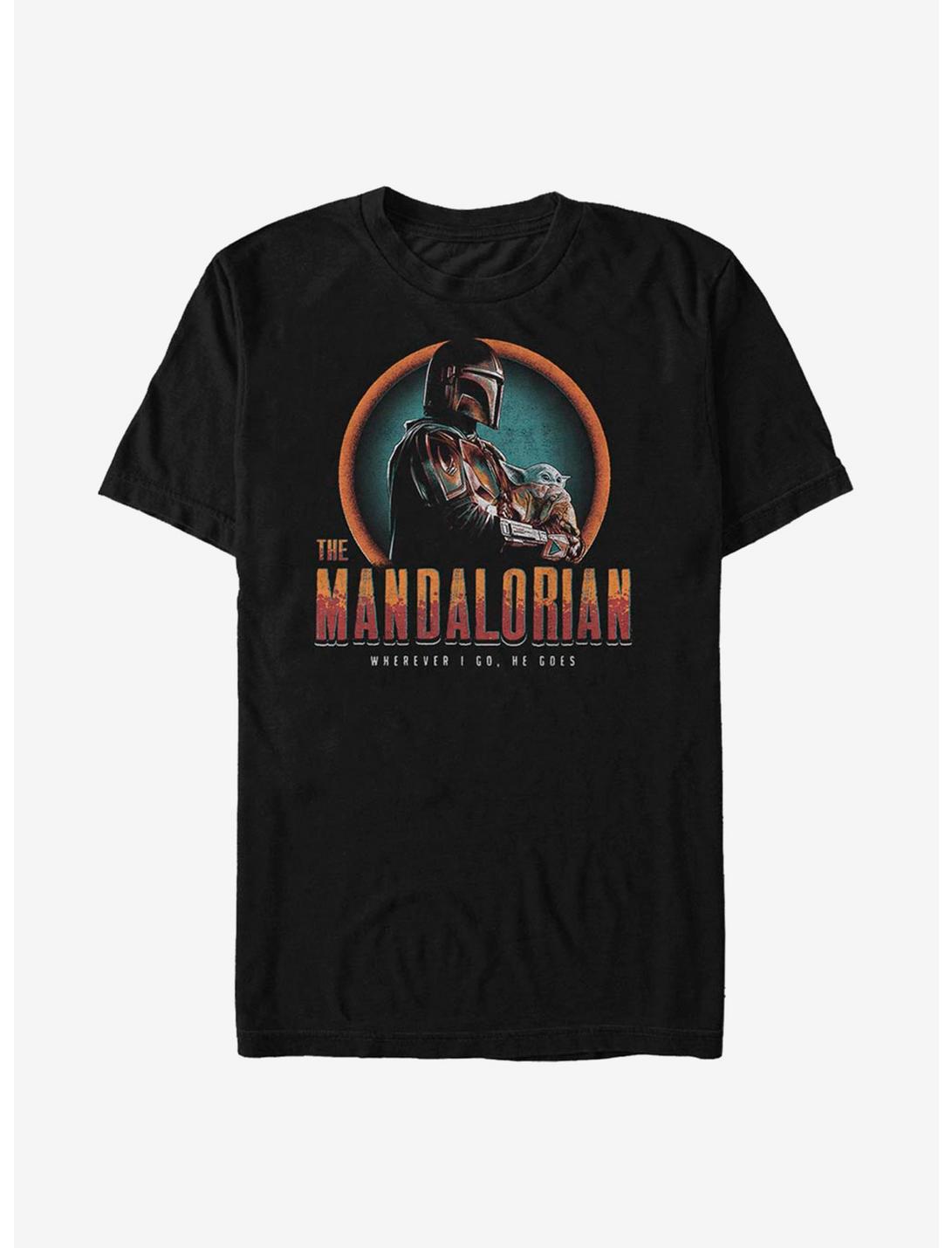 Star Wars The Mandalorian Serious Mando T-Shirt, BLACK, hi-res