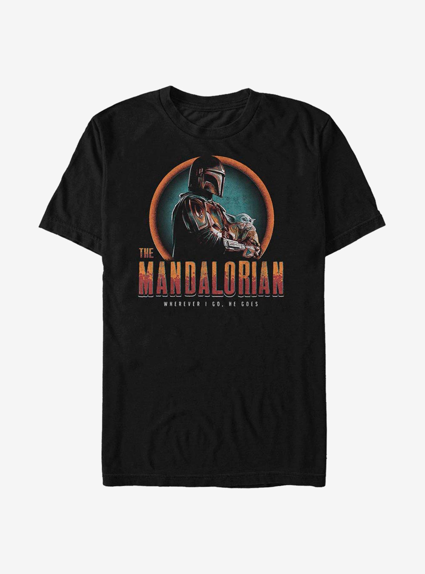 Star Wars The Mandalorian Serious Mando T-Shirt, BLACK, hi-res