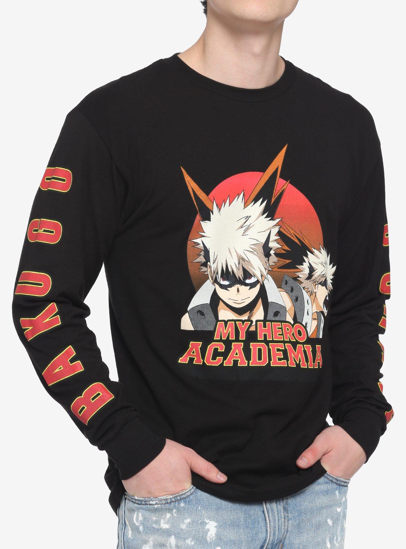 My Hero Academia Angry Bakugo Long-Sleeve T-Shirt, BLACK, hi-res