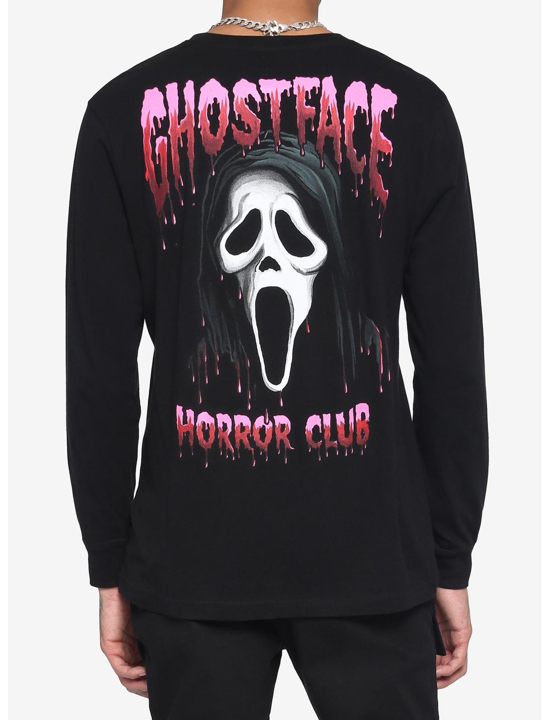 Scream Ghost Face Horror Club Long-Sleeve T-Shirt, BLACK, hi-res