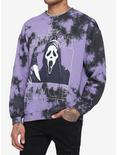 Scream Ghost Face Purple Tie-Dye Sweatshirt, PURPLE, hi-res