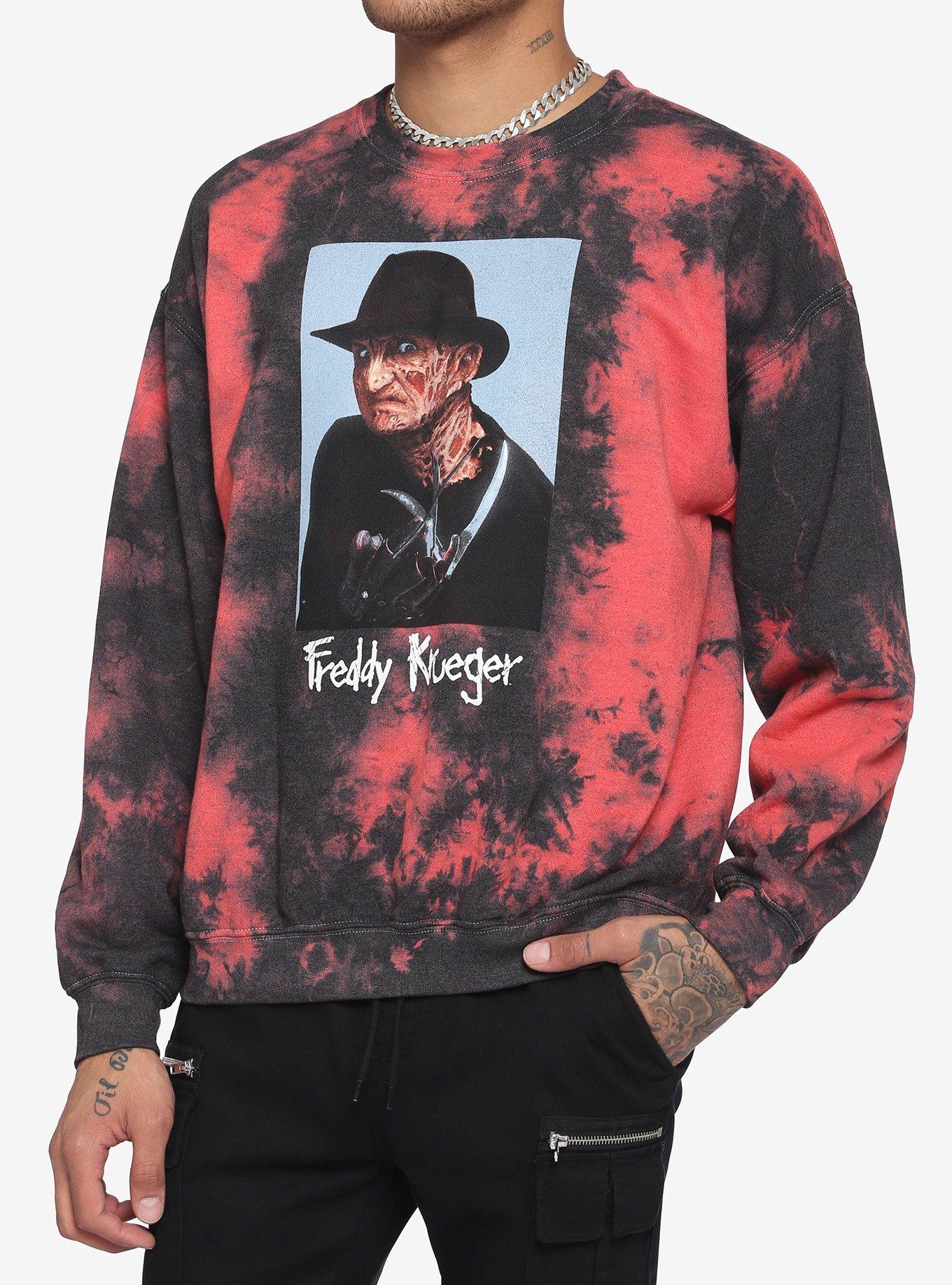 A Nightmare On Elm Street Tie-Dye Sweatshirt, BLACK, hi-res