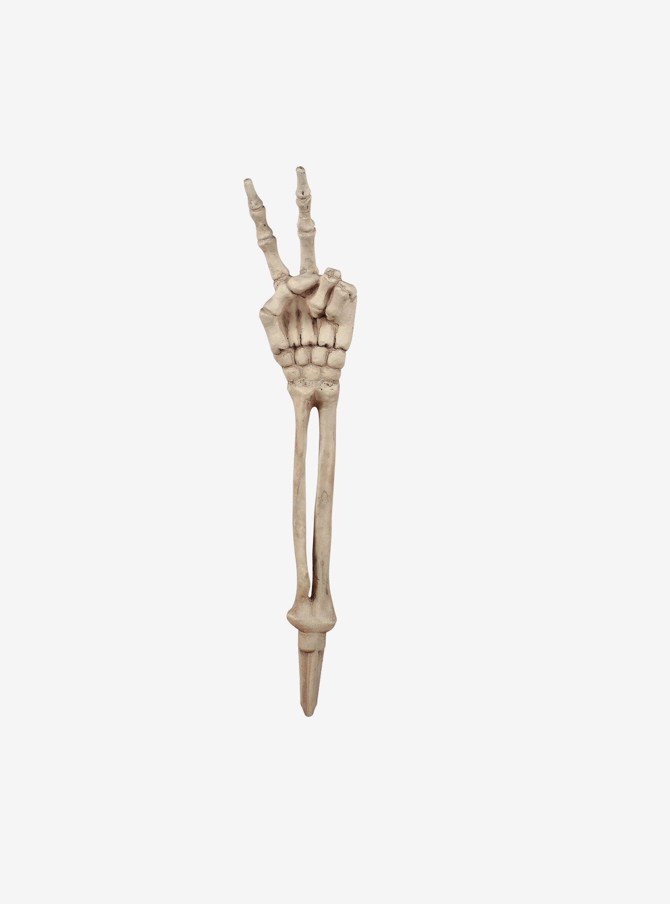 Skeleton Arm Peace Sign Yard Decoration