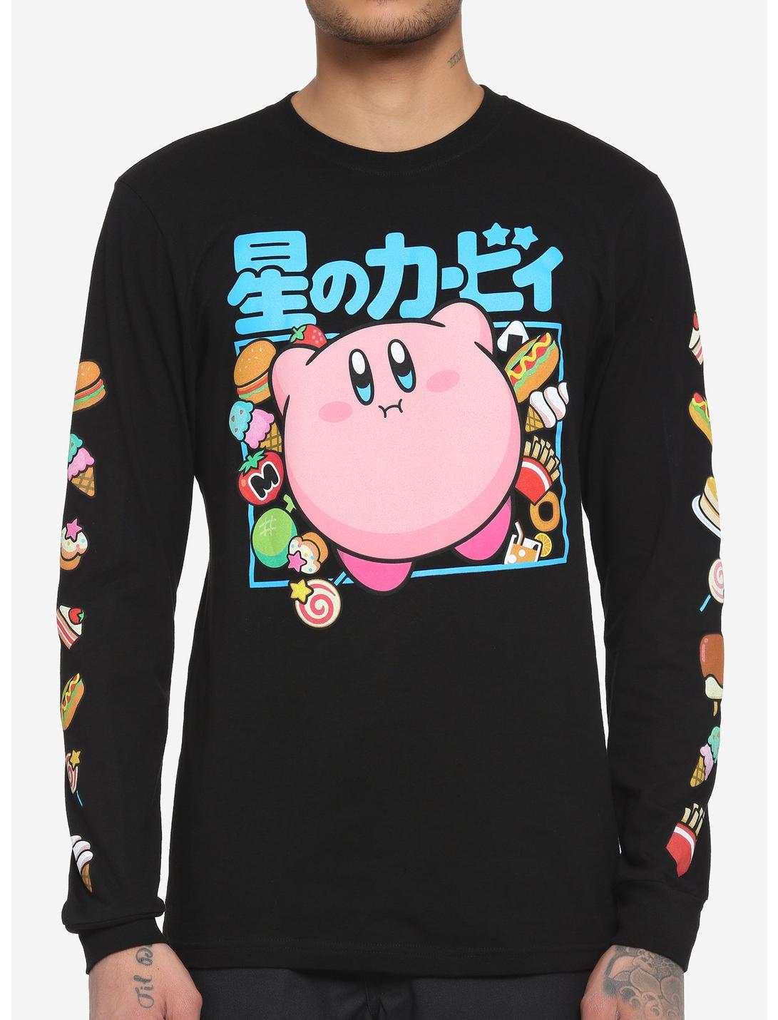 Kirby Food Long-Sleeve T-Shirt, BLACK, hi-res