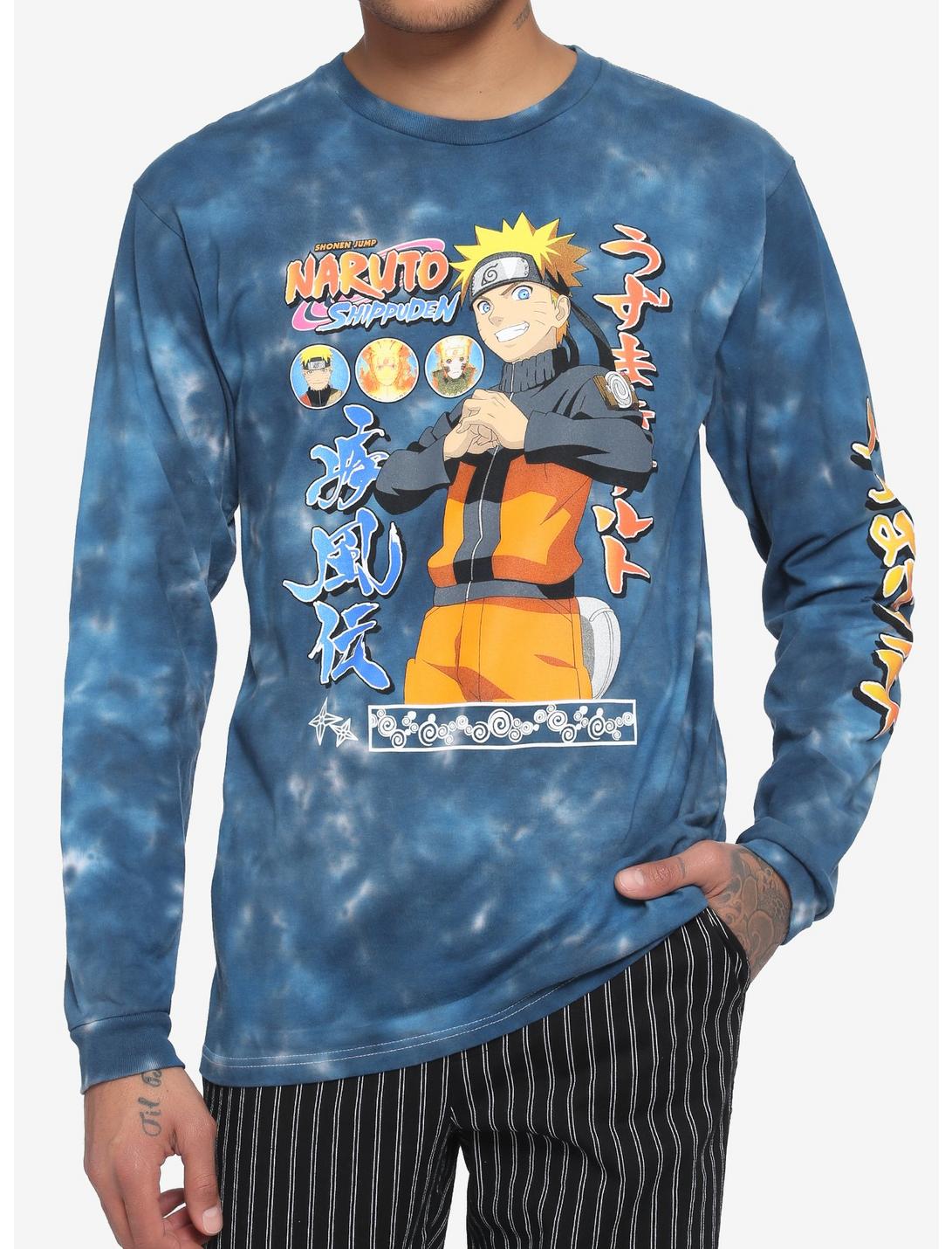 Naruto Shippuden Forms Blue Wash Long-Sleeve T-Shirt, BLUE, hi-res