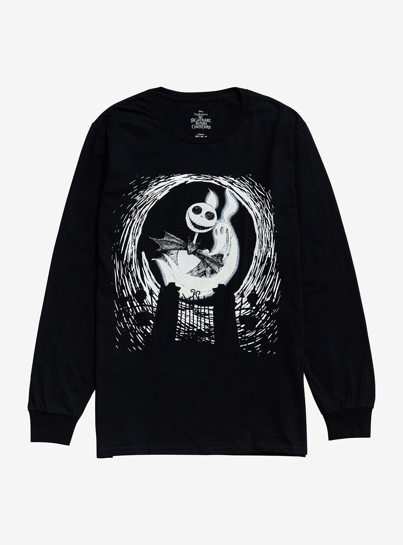 The Nightmare Before Christmas Jack & Zero Long-Sleeve T-Shirt, BLACK, hi-res