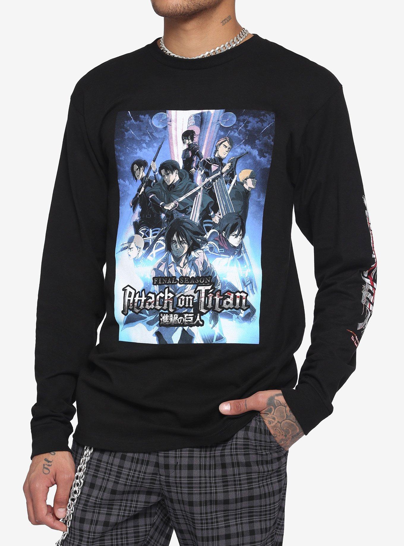 Attack On Titan Final Season Survey Corps Long-Sleeve T-Shirt, BLACK, hi-res