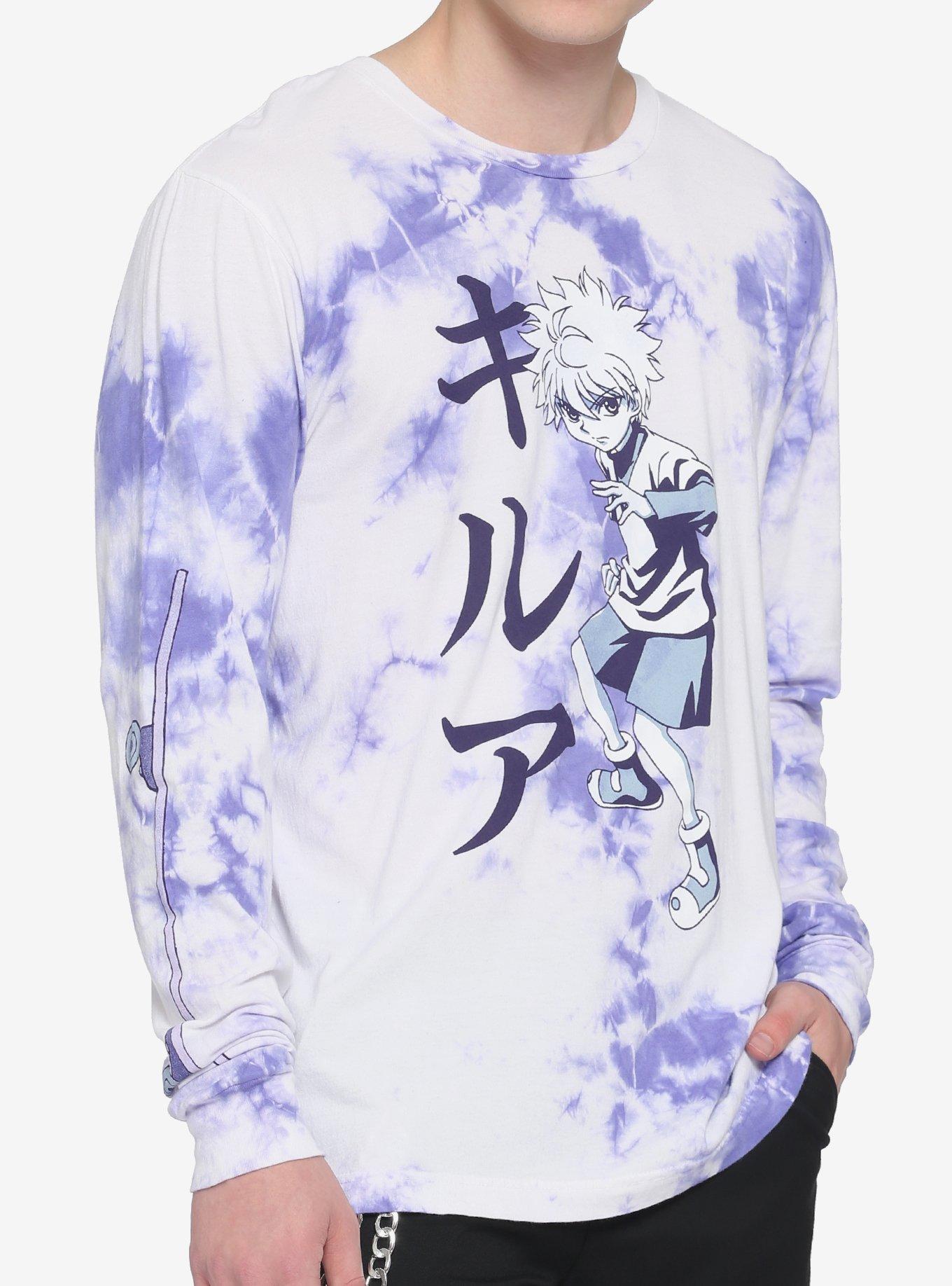 Hunter X Hunter Killua Skateboard Tie-Dye Long-Sleeve T-Shirt, PURPLE, hi-res