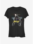 Marvel The Falcon And The Winter Soldier Bucky Girls T-Shirt, BLACK, hi-res