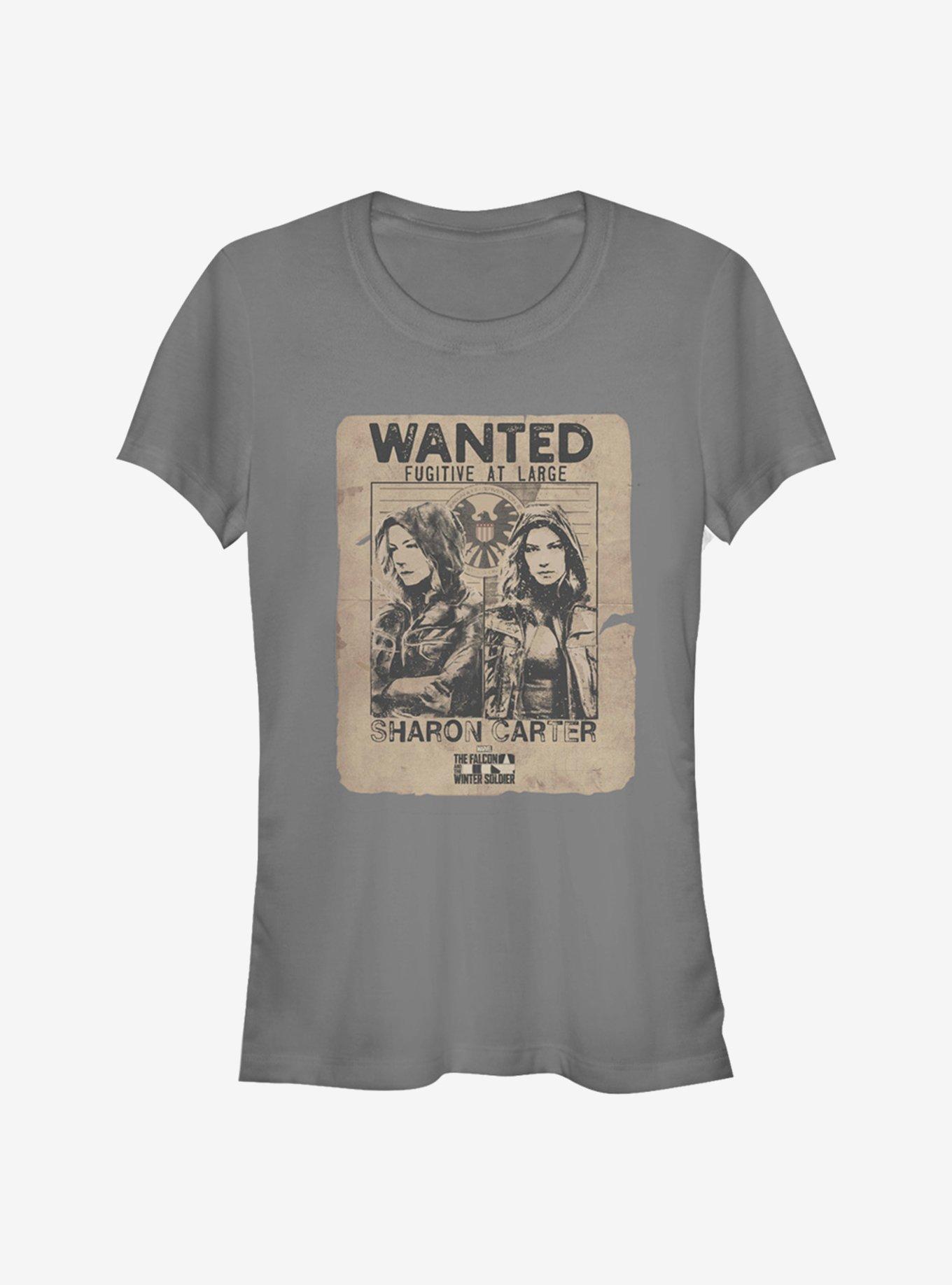 Marvel The Falcon And The Winter Fugitive Sharon Carter Girls T-Shirt, CHARCOAL, hi-res