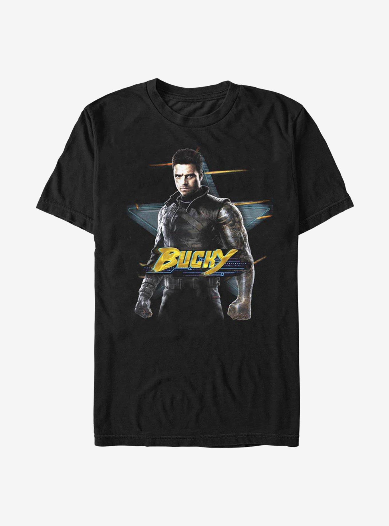 Marvel The Falcon And The Winter Soldier Bucky T-Shirt, BLACK, hi-res