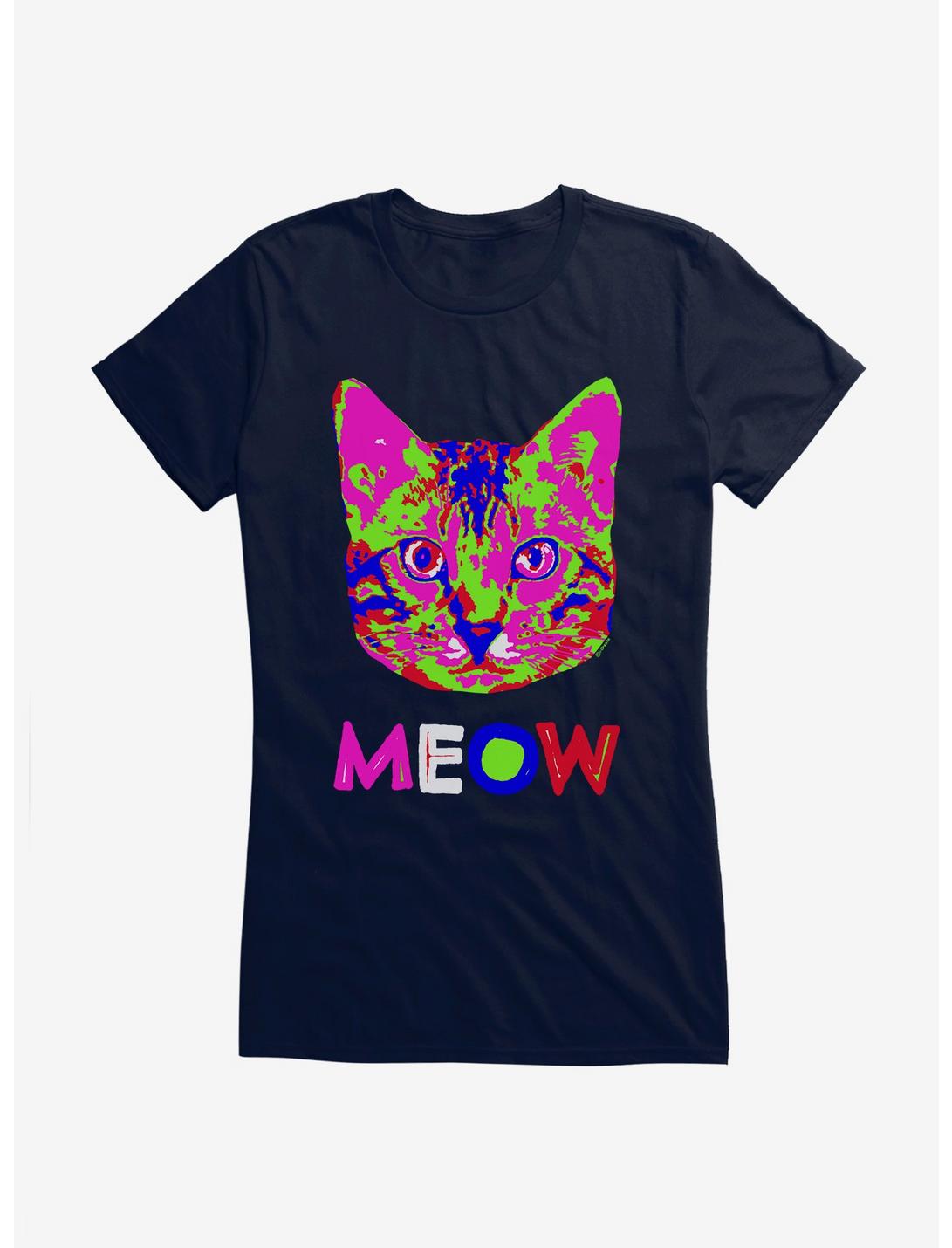 iCreate Spray Painted Meow Cat Girls T-Shirt, , hi-res