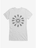 iCreate Black And White Guitar Wheel Girls T-Shirt, , hi-res