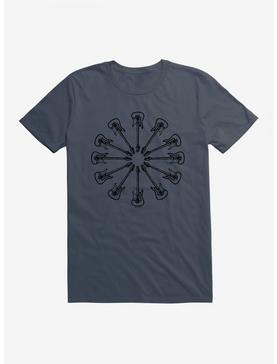 iCreate Black And White Guitar Wheel T-Shirt, , hi-res