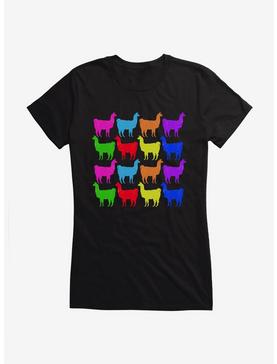 iCreate Colorful Llamas Girls T-Shirt, , hi-res