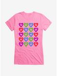 iCreate Colorful Llamas In Hearts Girls T-Shirt, , hi-res
