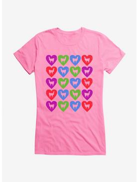 iCreate Colorful Llamas In Hearts Girls T-Shirt, , hi-res
